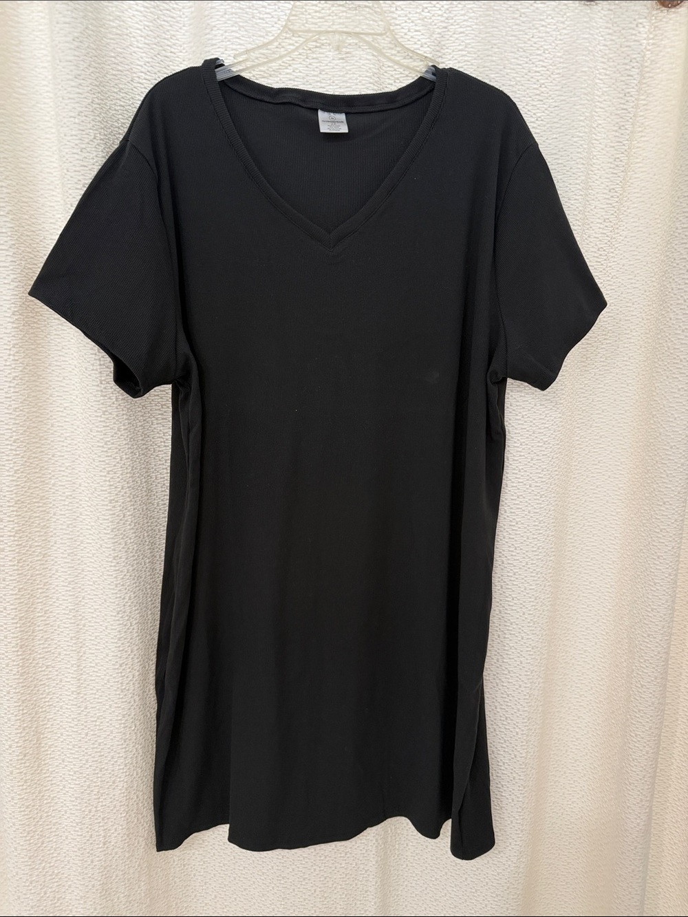 Black V-Neck Short Sleeve Dress NWOT